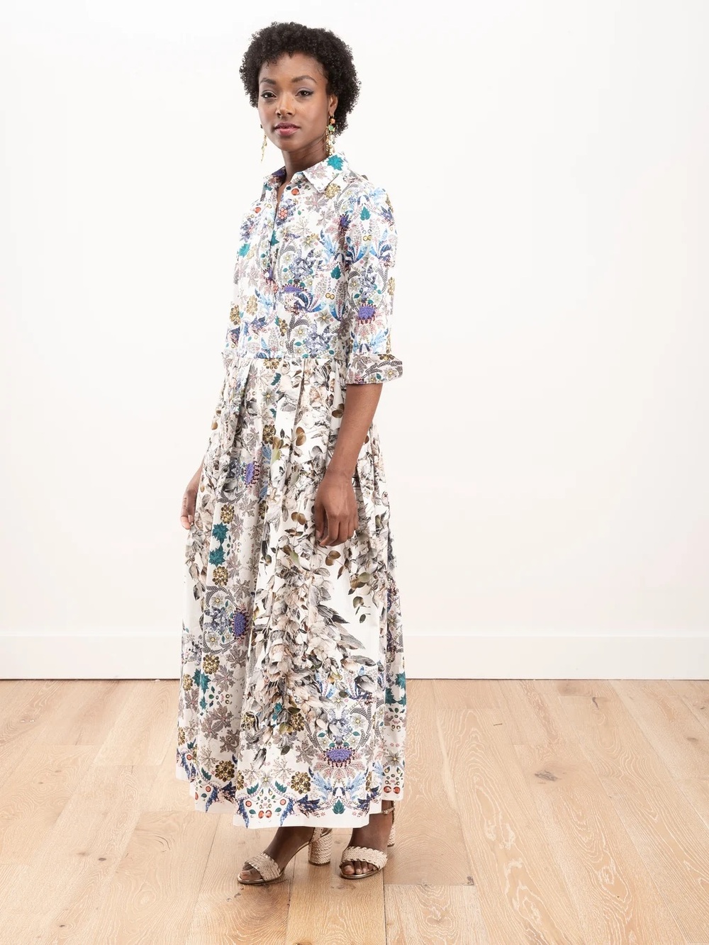 $690 Sara Roka Elenat dress - liberty print. Size 44. Made in Italy.